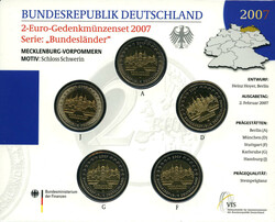 2 Euro 2007-2010 ADFGJ, 4 kpl. Serien der "Bundesländer" ...